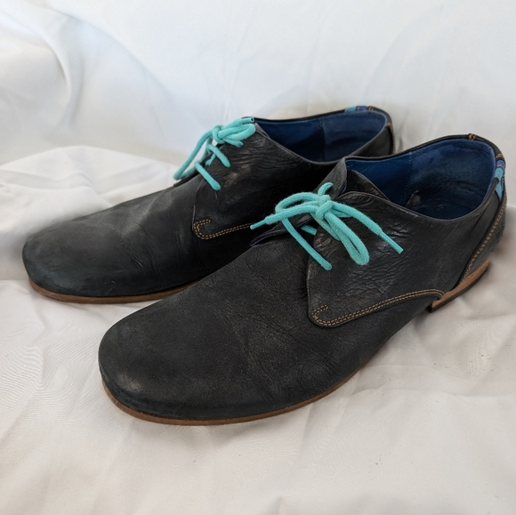 Fluevog Black Radio Oxfords 10M - Picture 2 of 4